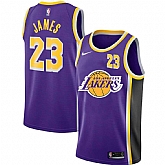 Lakers 23 Lebron James Purple Nike City Edition Number Swingman Jersey Dzhi,baseball caps,new era cap wholesale,wholesale hats